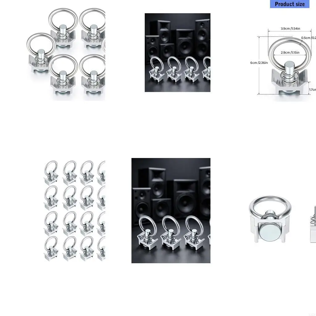 Single Fitting L Track 4 000Lb Capacity with O Rings for Trailer Cargo X37F