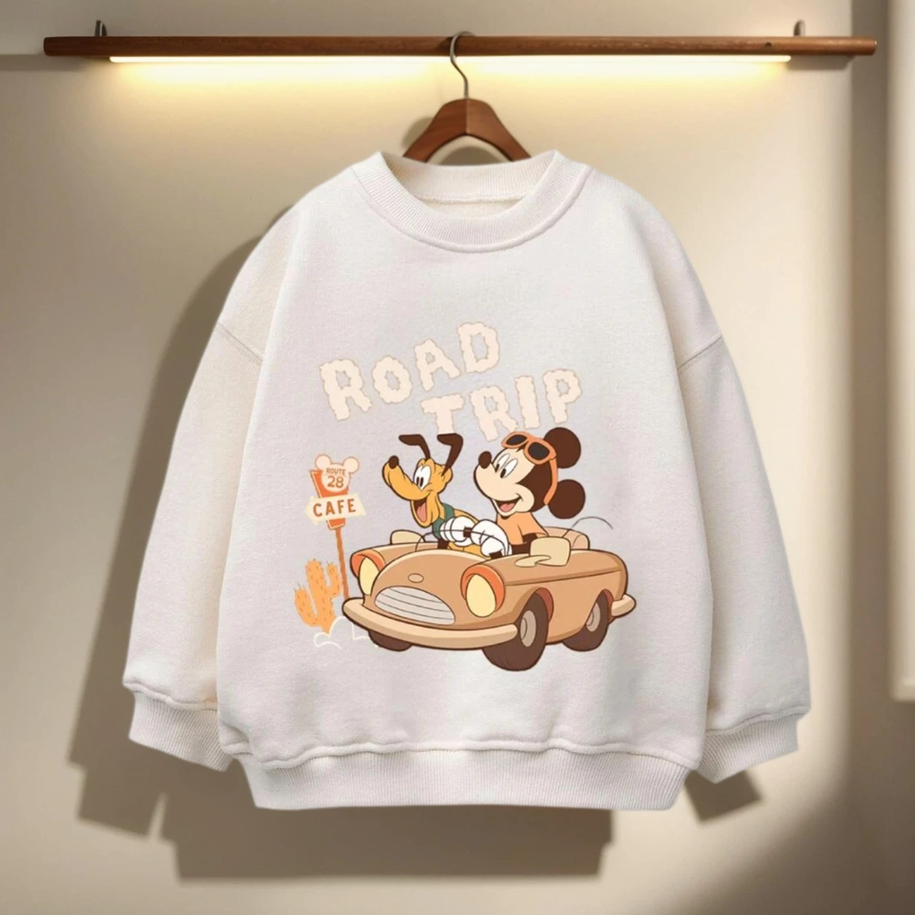 الأبيض تحت عنوان ميكي طفل بلوزات Pals رحلة الطريق والمغامرات الموسيقية بنين بنات ملابس الكرتون ملابس الأطفال طفل أعلى