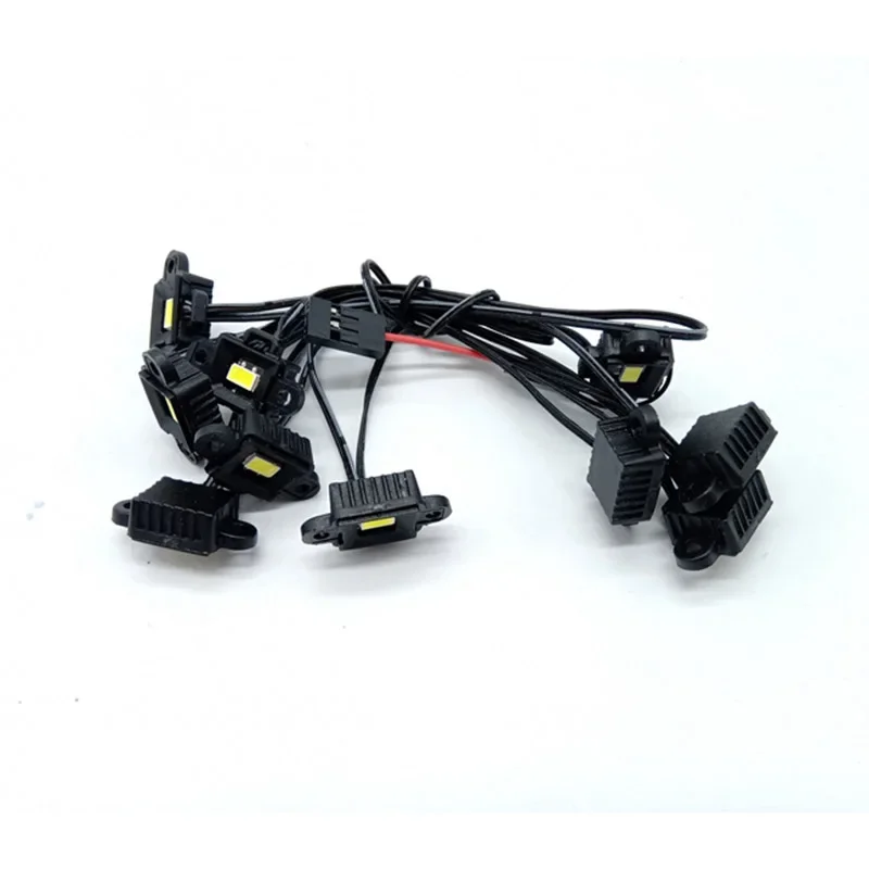 LED Chassis Light Fender Lamp Wheel Eyebrow Lights for 1/10 RC Crawler Car Traxxas TRX6 G63 6x6 AMG Diy Upgrade Parts