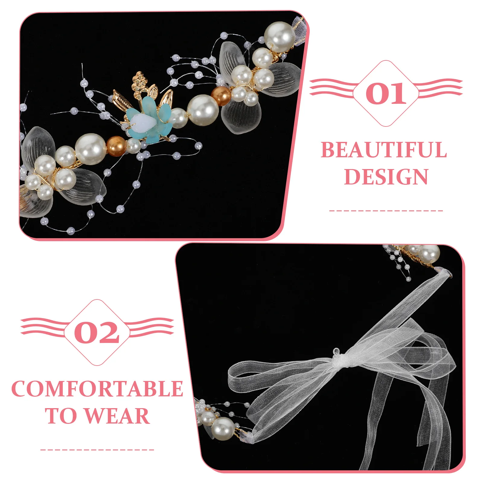 

Жемчужная повязка для волос, свадебная повязка для волос с лозой, элегантная повязка для волос с цветком, свадебные аксессуары, головной убор для подружки невесты, цветочные аксессуары для волос