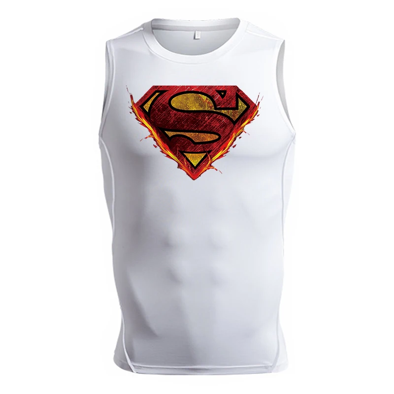 Ärmelloses Kompressionsshirt mit Totenkopf-Flügel-Print für Herren, sportliche, schnell trocknende Tanktops, Fitness-Workout-Lauf-Baselayers, Unterhemden – Detail 5