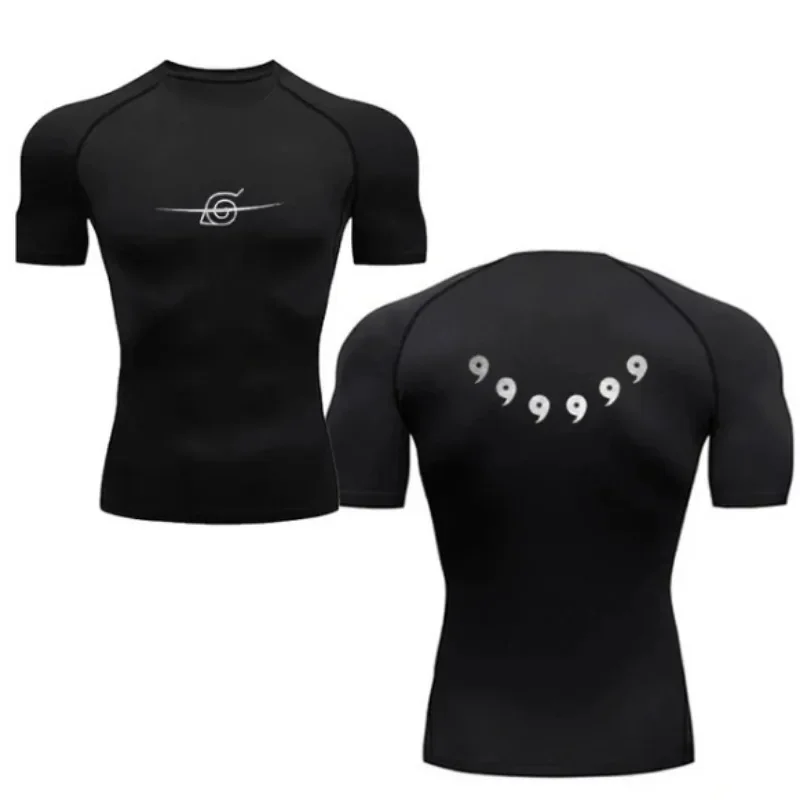 Camisa de compressão de secagem rápida masculina, moda fitness, roupa interior esportiva, camiseta elástica, tendência