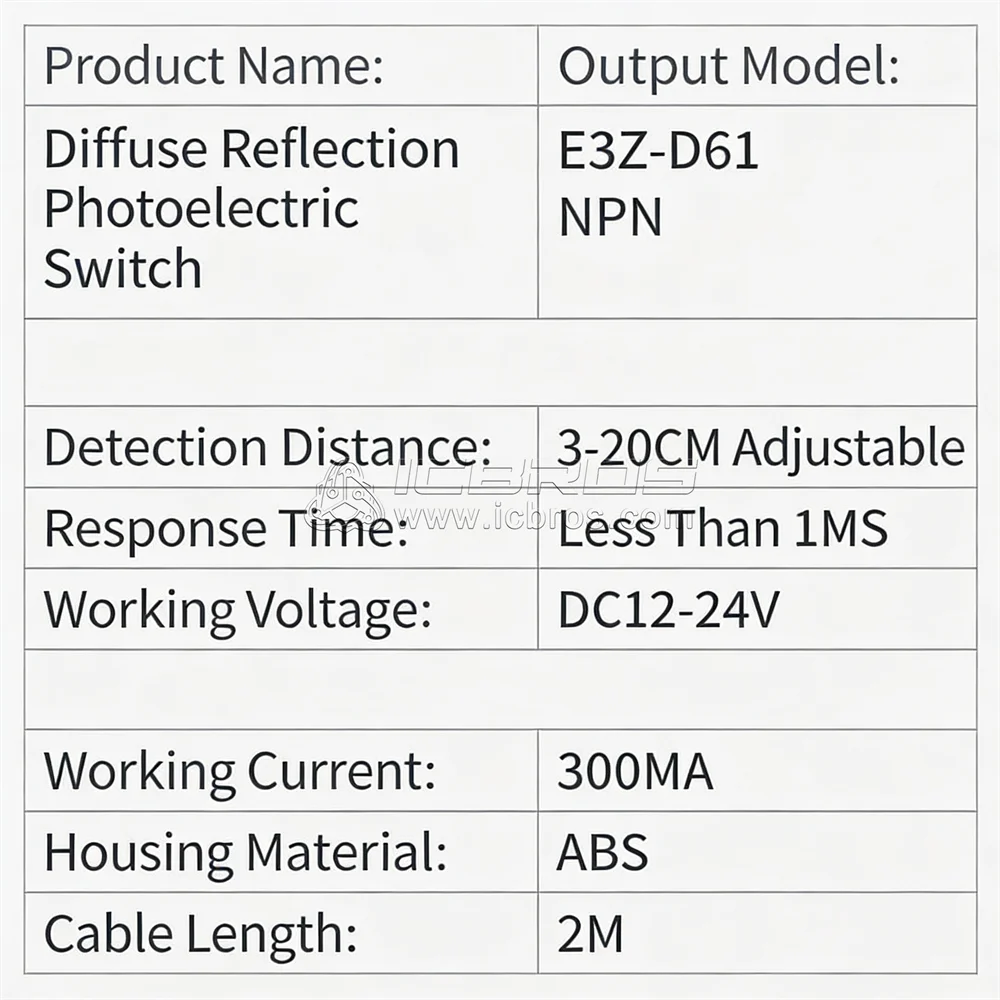 E3Z-D61 Switch Sensor E3Z-D62 E3Z-D81 E3Z-D82 E3Z-R61 E3Z-R81 E3Z-T61 E3Z-T81 YZ-E3Z-LS61 YZ-E3Z-L81 Infrared Photoelectric