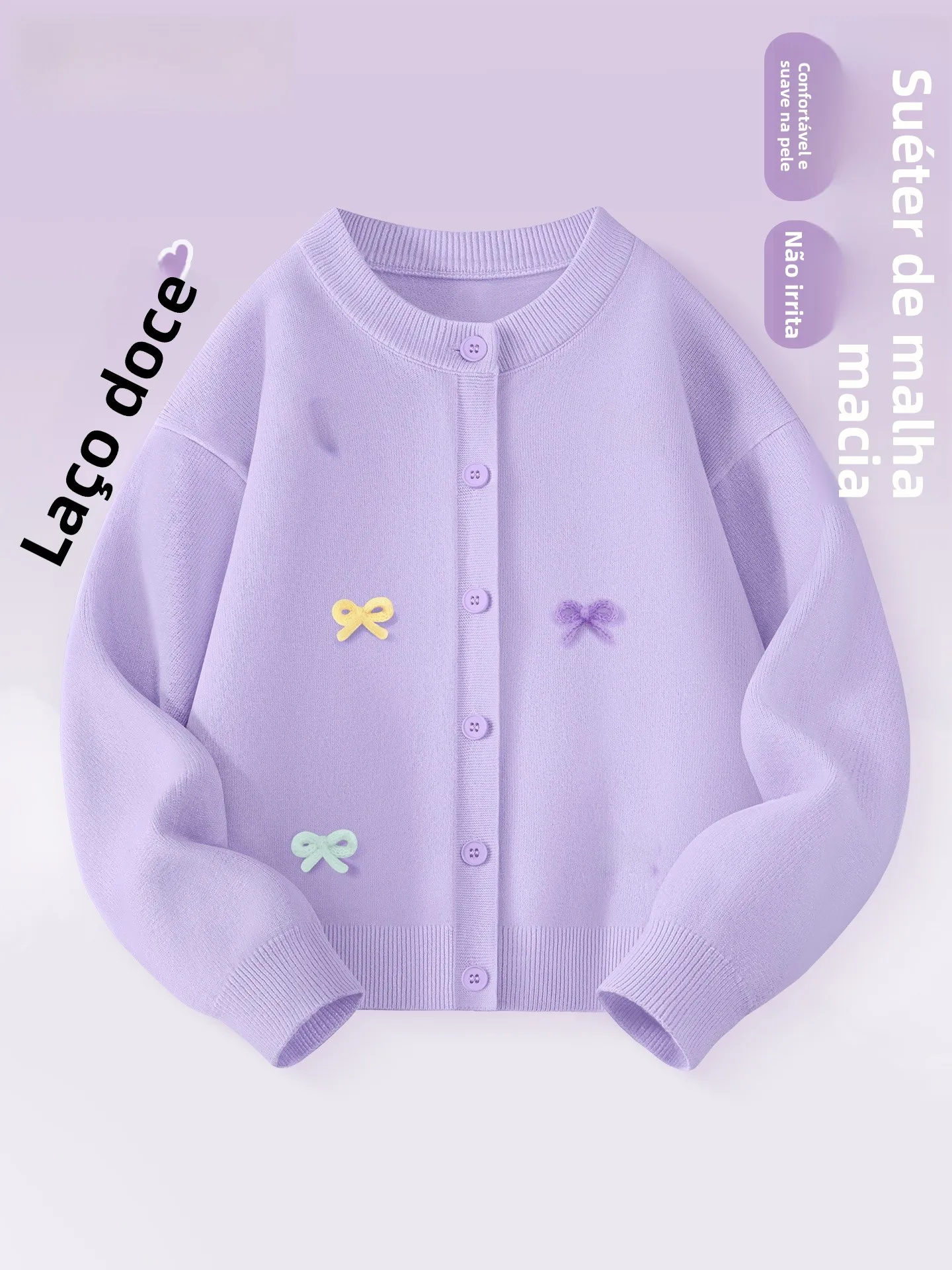 tangi-ガールズニットカーディガン春のファッション薄いセーター春のアウターウェア大きな子供向け甘いスタイルソフトニットウェア