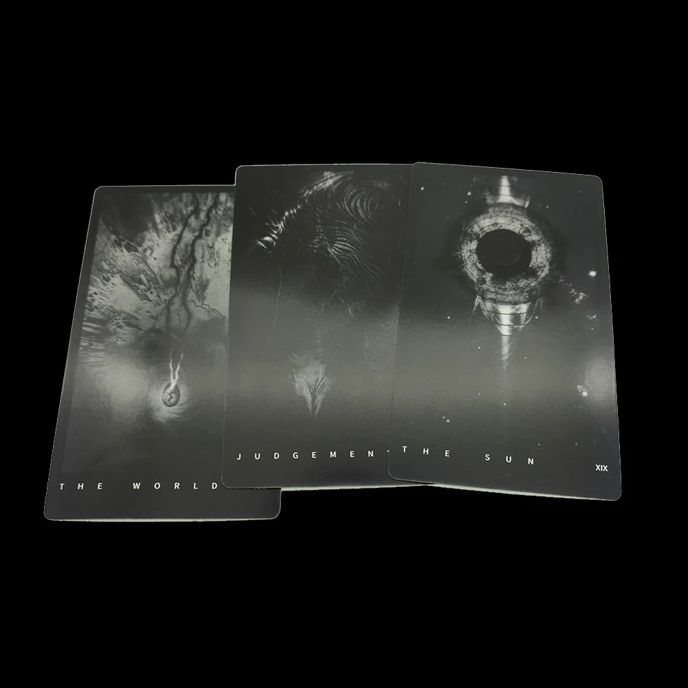 12x7cm The Black Divination Tarot Deck with Guide Book - Featuring Gothic Artwork and Intuitive Symbolism