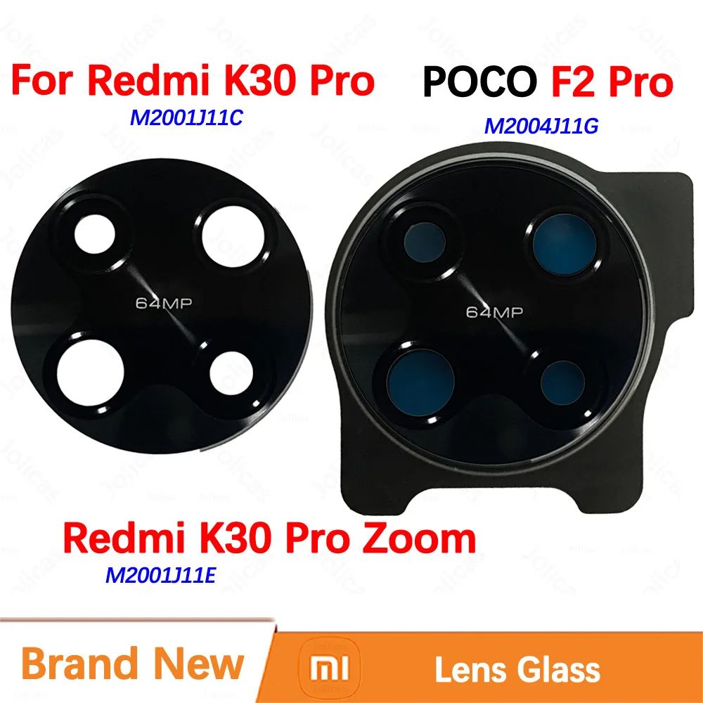 100% nuevo cristal de lente Original para Xiaomi Poco F2 Pro lente de cristal de cámara trasera Redmi K30 Pro Zoom pieza de reparación de repuesto