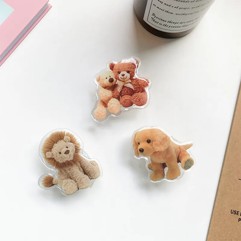

Bear Dog Lion Mobile Phone Stand Holder Fold Tok Support For IPhone 16 15 17 Xiaomi Phone Accessories Stand Holder