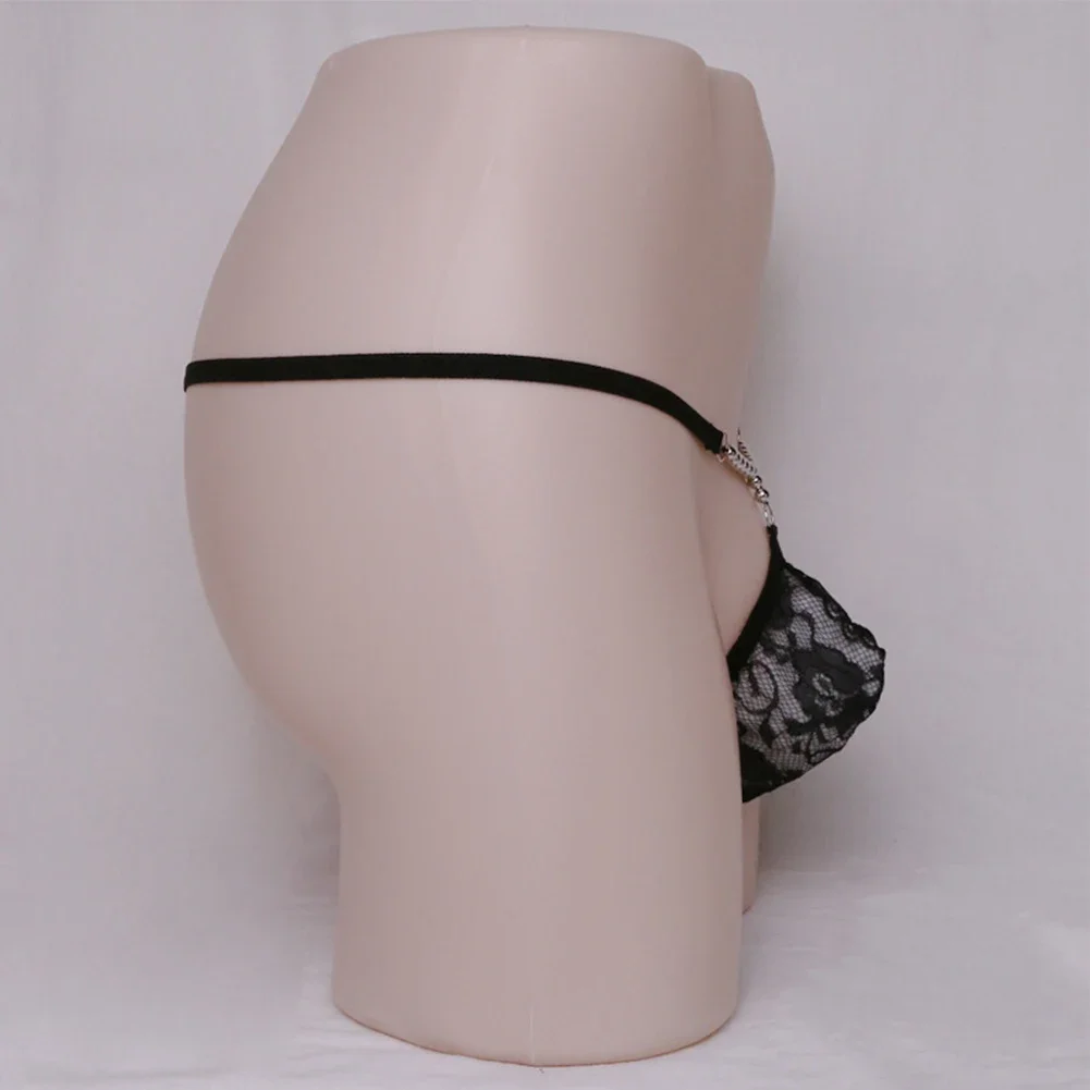 Mens sexy vedere attraverso perizoma T-back custodia in pizzo slip a vita bassa intimo T Back Micros perizoma culo esposto mutande maschili