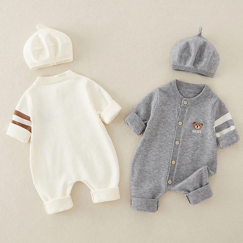 aynigiell-ensemble-2-pieces-combinaison-et-bonnet-pour-nouveau-ne-version-coreenne-vetements-d'exterieur-en-pur-coton-pour-nouveau-ne-de-0-a-18-mois