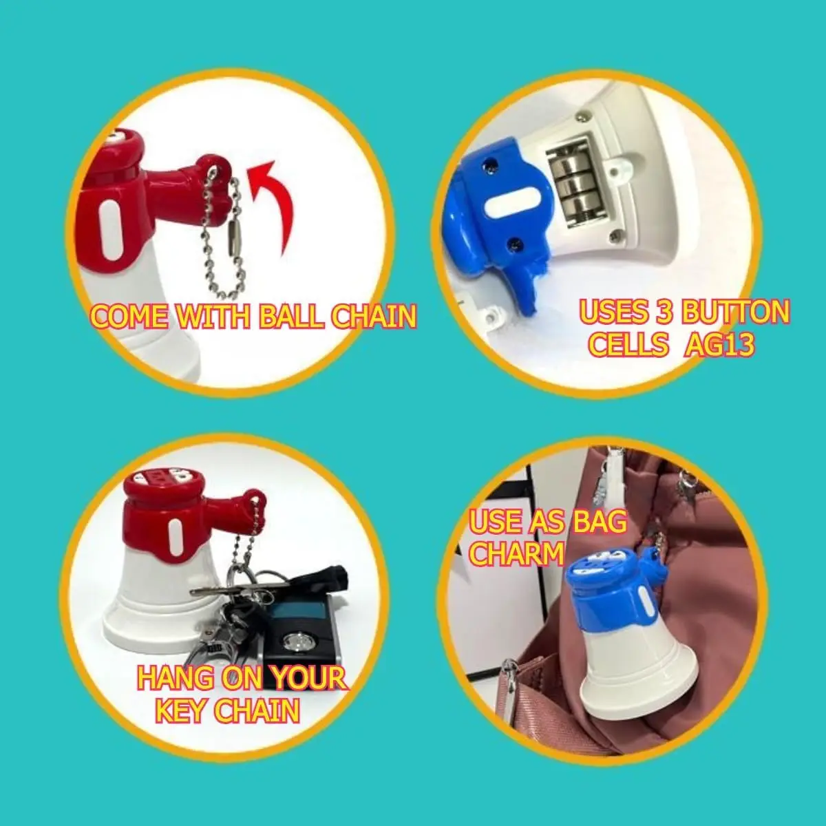 Loud Speaker, Small Speaker Toy Keychain, Handheld Prank Toy, Recordable Toy, Mini Amplifier, Funny Prank Toy for Friends, Suitable for Holiday Gifts, Novelty Toy!!!