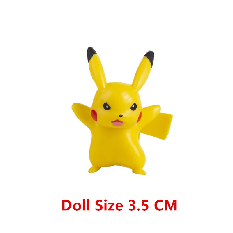 3-7 cm Pokemon Cartoons Anime Figur Pikachu Mew Snorlax Charmander Cosplay Sammlung Haustier Tasche Monster Action Modell Spielzeug Geschenke – Detail 27