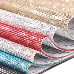 Self Adhesive Crystal Rhinestone Sticker Glass Ribbon Sheet Trim DIY Sticker Rhinestones Arts Crafts Car Phone Shoes Decoration