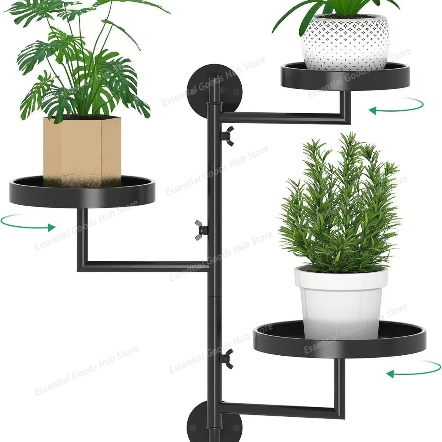 

Green Plant Potted Rotating window plant stand Waterproof Creative Three layers of Plants support Simple Wall plants support