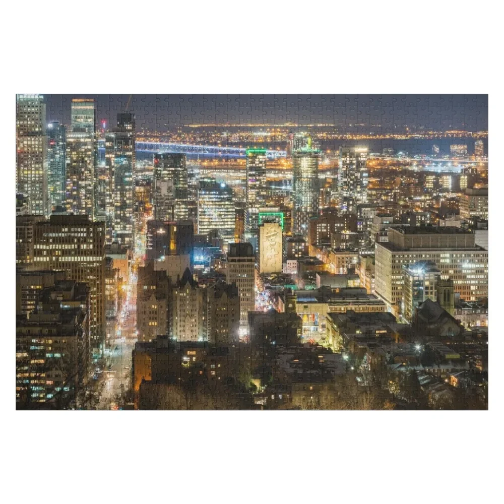 

Downtown Montreal, Canada Jigsaw Puzzle Photo Custom Wood Photo Personalized Puzzle