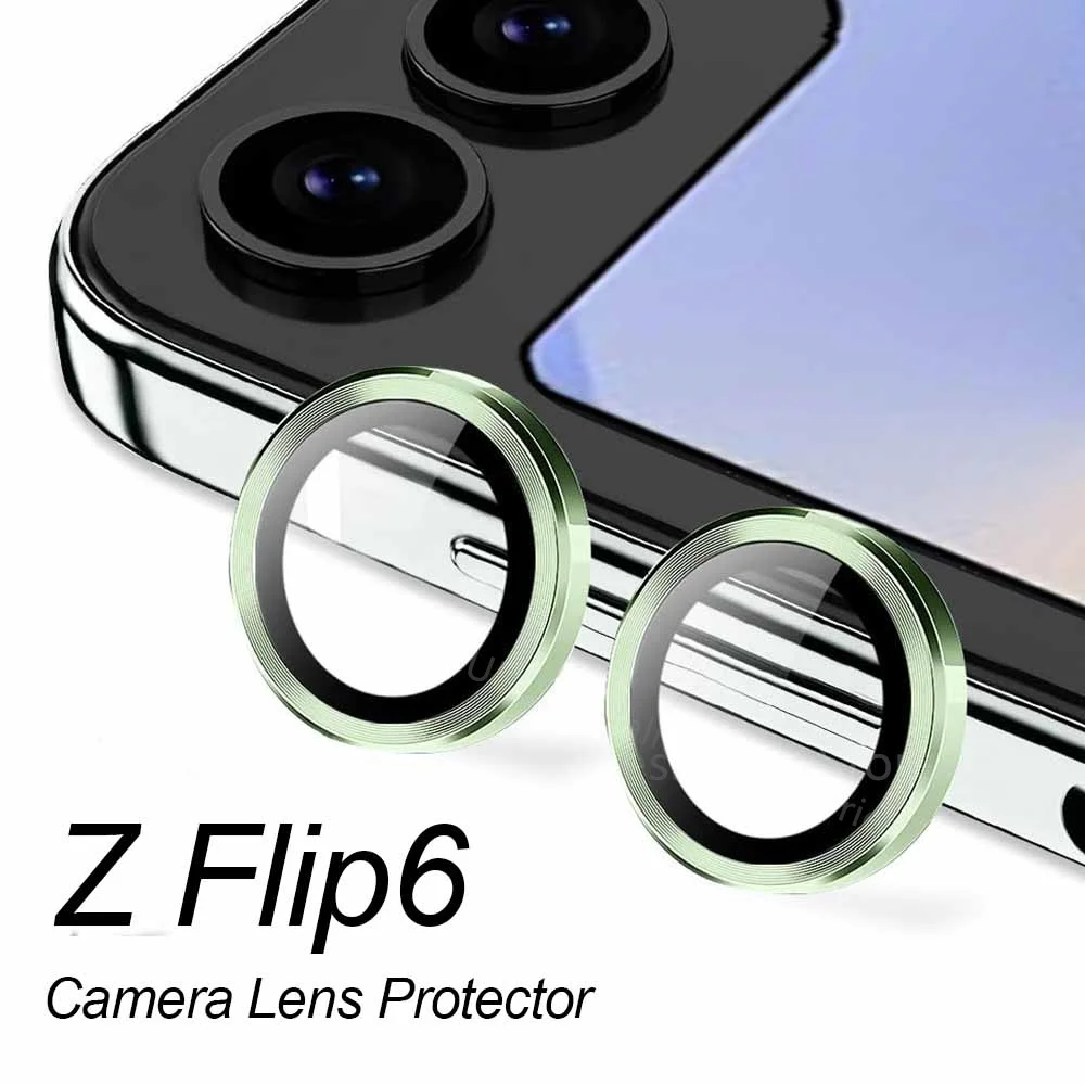 Protector de lente de cámara para Samsung Galaxy Z Flip 6, antiarañazos anillo de Metal, vidrio templado, accesorios para Galaxy Z Flip6