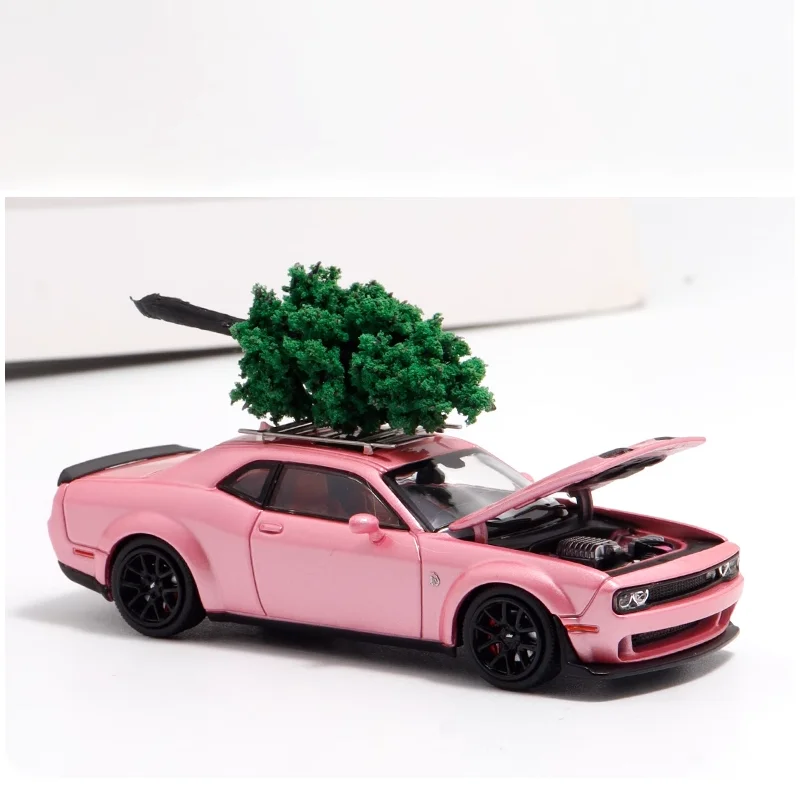 Sh-dodge srt hellcatダイキャストメタルモデルおもちゃ、自動車、ギフト、1: 64