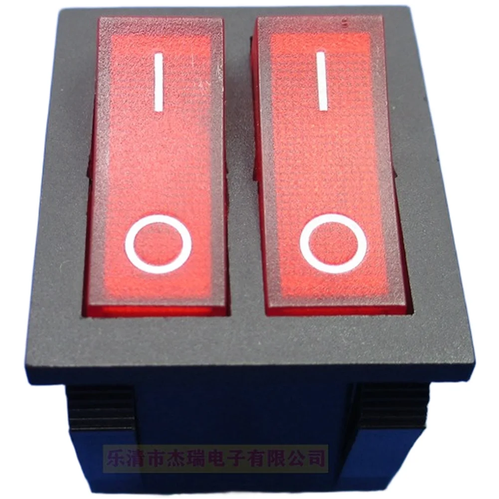 Illuminated 2 Position 6 Pin Rocker Switch 2pcs RK1 23 Boat Type Design with Silver Contacts for Reliable Low Light Operation