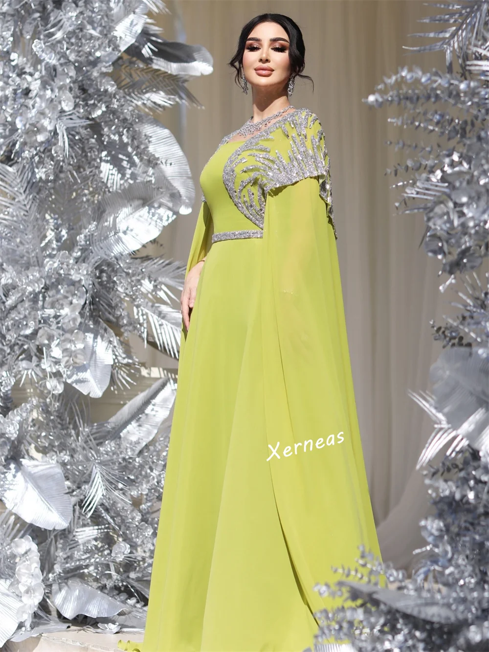 Vestidos de noite personalizados fora do ombro longo xale arábia saudita a linha vestidos longos sob medida ocasião elegante festa brilho