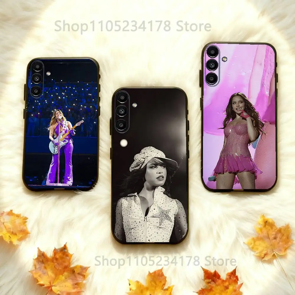 

E-Emilia M-Mernes Singer For Samsung Galaxy A73,31,32,72,41,53,52,71,22,5G,Note,J7,8,9 Soft Black Phone Case
