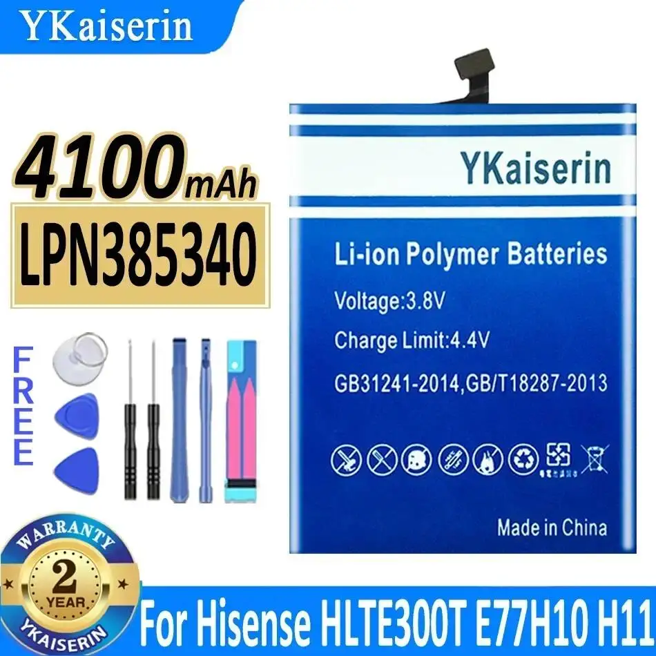 Mobile Phone Battery 4100mAh LPN385340 Environmentally Friendly For Hisense HLTE300T E77 E77M H10 H11 HLTEM800