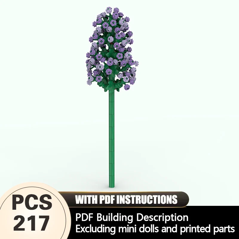 

Creators Plant Series Model MOC Building Bricks Purplish Flower Modular Technology Gifts Holiday Assemble Children Toys Suit