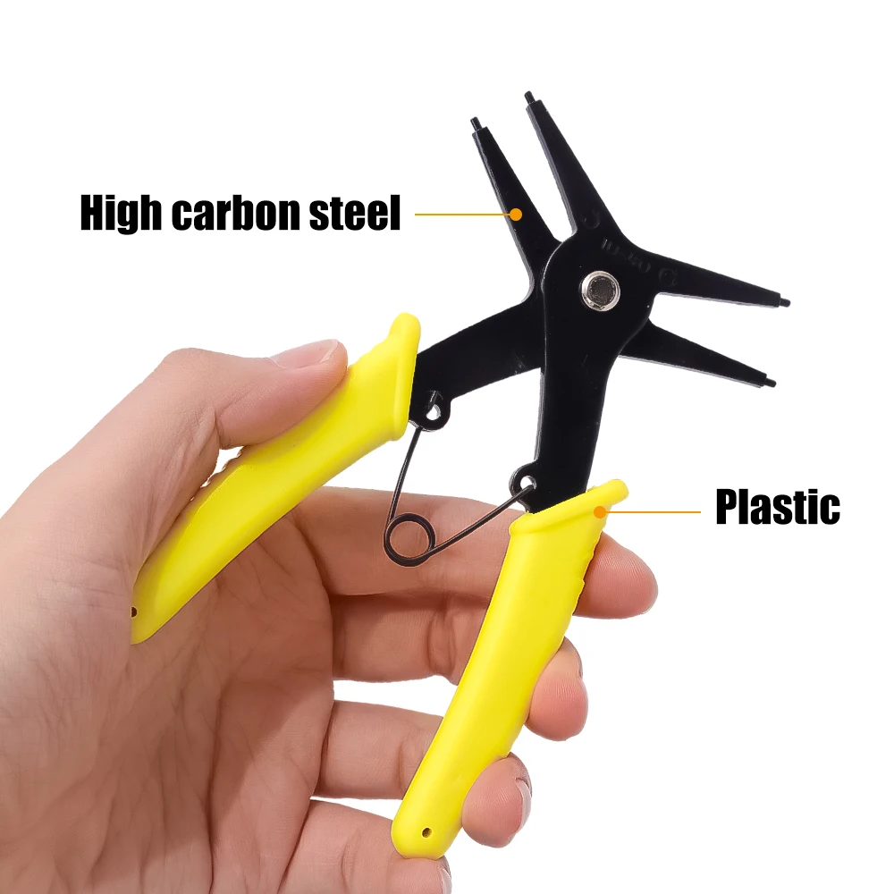 Circlip Pliers Set Snap Ring Multi Crimp Removable Plier Head Universal Internal And External Multifunctional Auto Repair Tools