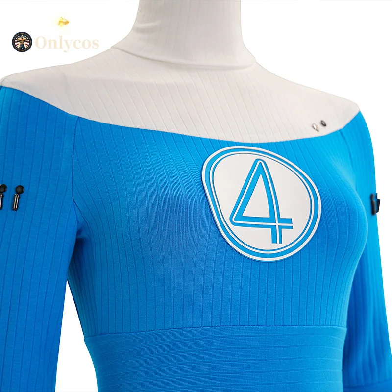 Fantastic Four Invisible Woman Cosplay Costume Susan Storm Roleplay Jumpsuit Halloween Party Carnival Women Uniform Onlycos