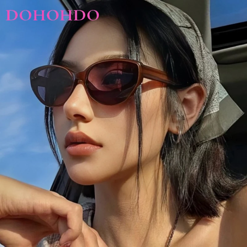 

DOHOHDO New Oval Sunglasses Women Retro Star Brand Design Shades Eyewear Fashion Cat Eye Sun Glasses Unisex UV400 Oculos De Sol