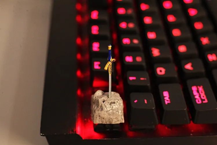 Schwert in der Stein Keycaps Harz handgemachte Keycap mechanische Tastatur Keycaps personal isierte maßge schneiderte Gaming-Zubehör Geschenk