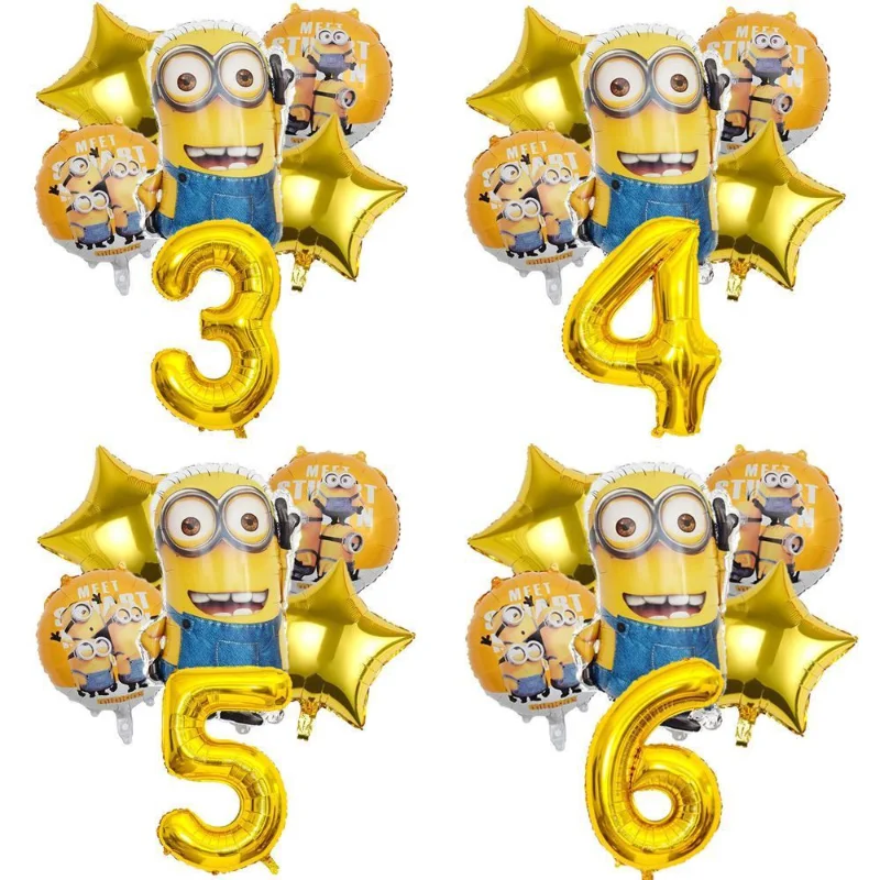 

New Minions Themed Digital Balloon Birthday Party Decoration Set