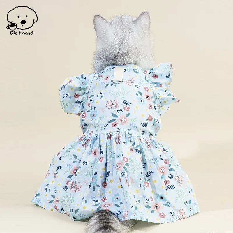 2024 New Summer Pet Princess Dress Lovely Cotton Pet Princess Skirt for Puppy Breathable Comfortable Dog Cat Dress Pet Clothes