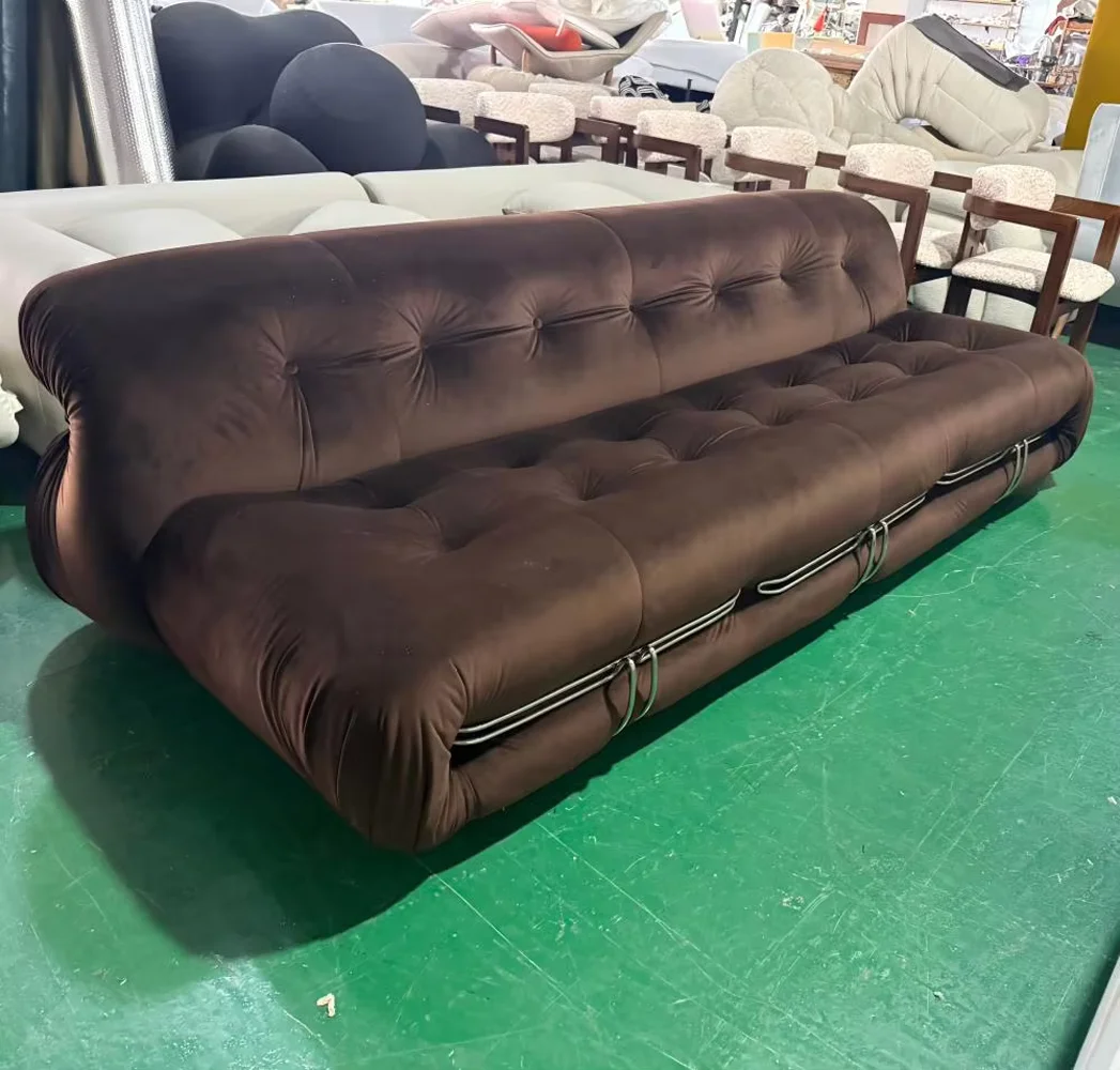 Juego de sofás de estilo nórdico moderno Afra & Tobia Scarpa Soriana Hippo para sala de estar o taller y apartamento