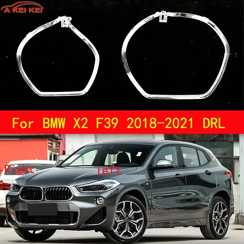 

For BMW X2 F39 2018-2021 DRL Angel Eye Car DRL Headlight Light Guide Tube Bar Daytime Running Light