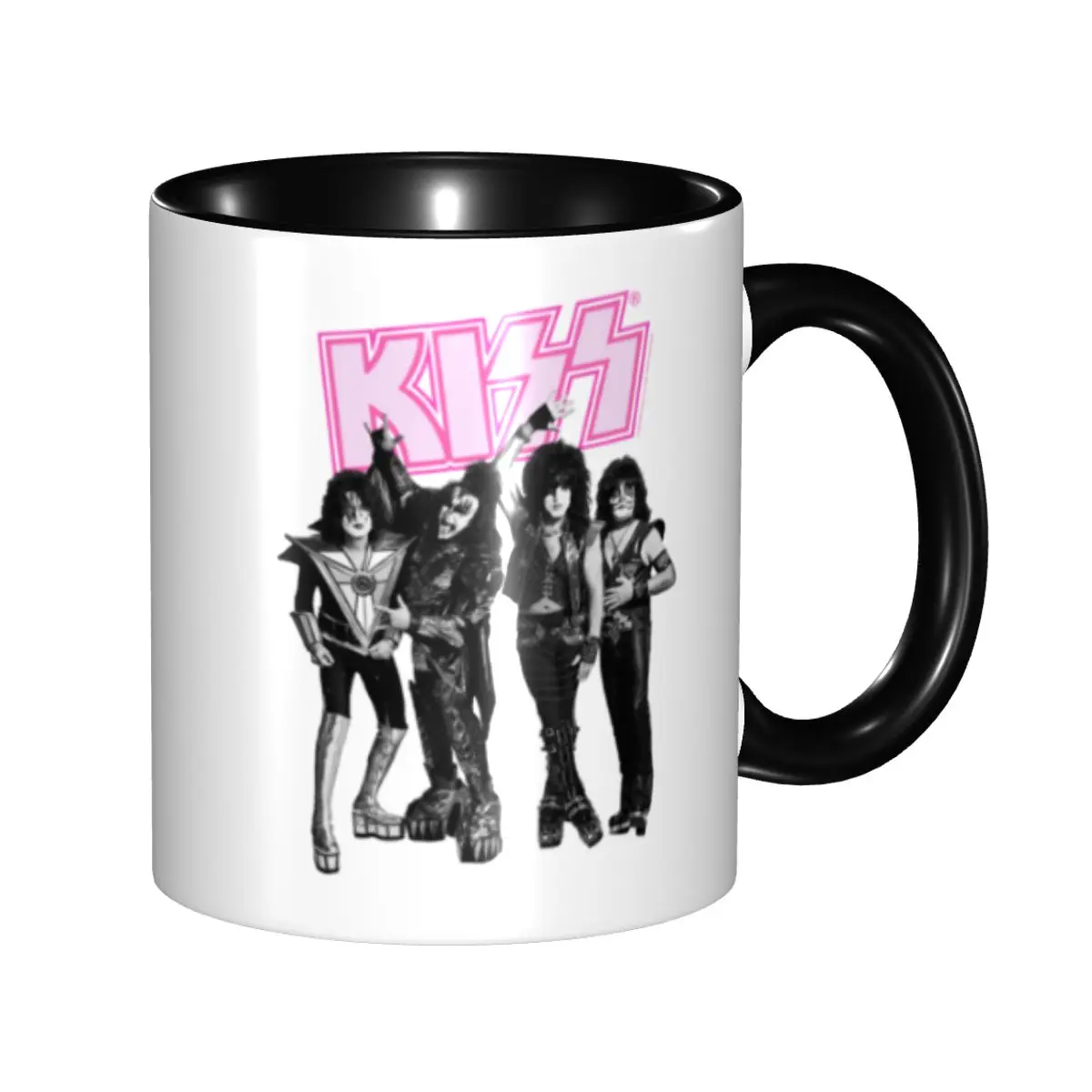 

Personalized Heavy Metal Music Kiss Rock Band Coffee Mugs DIY Ceramic Tea Milk Cup