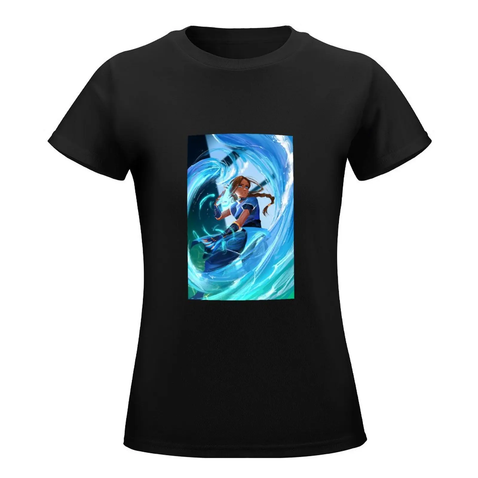 Water Bender T-Shirt kawaii clothes Short sleeve tee vintage clothes lady clothes workout shirts for Women loose fit