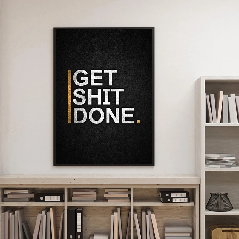 No Excuses Motivational Poster The Cost of Success Quote Canvas Painting Print Wall Art Picture for Living Room Home Decor view 2