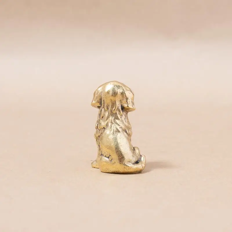Antikes Kupferornament, reichlichmachender Messinghund, personalisiertes Retro-Sternzeichen-Hund-Ornament, Teetier, Tischdekoration – Detail 7