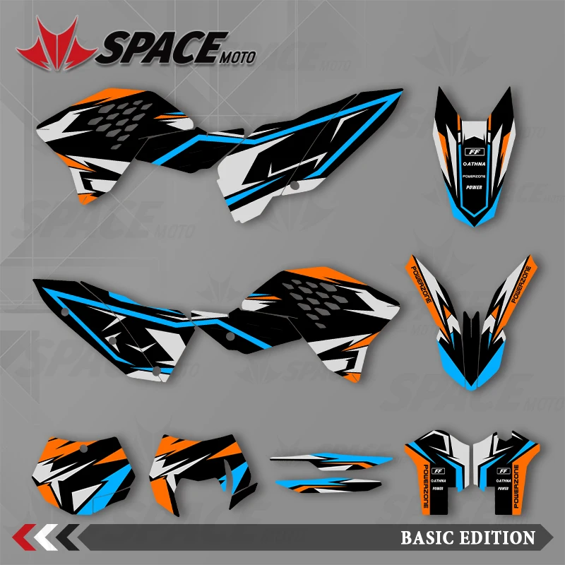 

SPACE MOTO графический фон наклейки наклейки мотоцикл для KTM 07-10 SXF 08-11 EXC