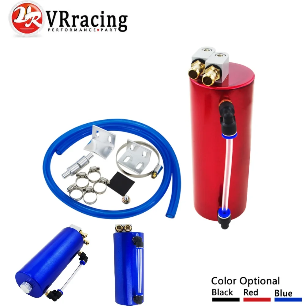 VR - Universal 350ML Aluminum Racing Oil Catch Tank/Can Round Can Reservoir Turbo Oil Catch can / Can Catch VR-TK62