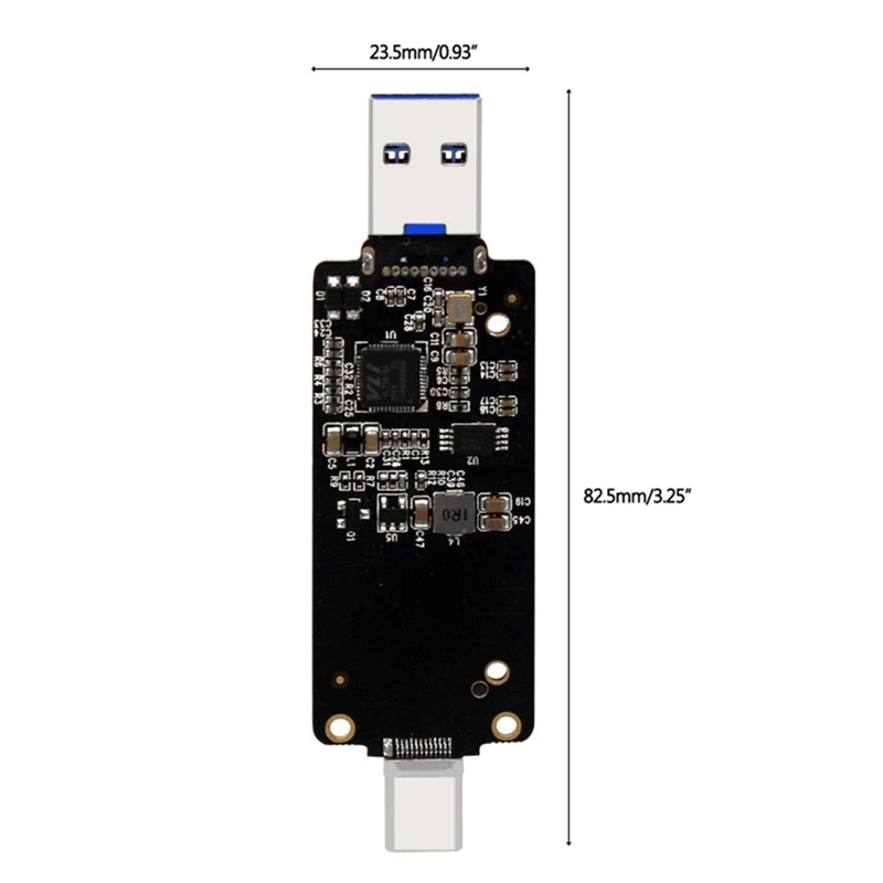 CFast USB 3.1 Type A+C Card Reader 10Gbps Fast Card Reader Portable Aluminum CFast Memory Card Adapter