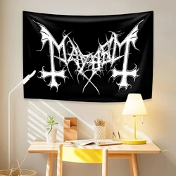 Mayhem Death Rock Band arazzo Hippie Wall Hanging decorazione della casa camera da letto dormitorio sfondo panno concerto Decor fan regalo