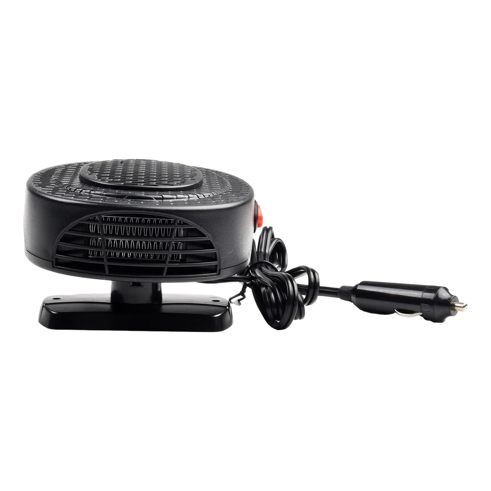 Calentador de coche de 12V 2 en 1, parabrisas de coche, calentamiento rápido, descongelación, desempañador, rotación de 360 grados, calentador automático para accesorios interiores