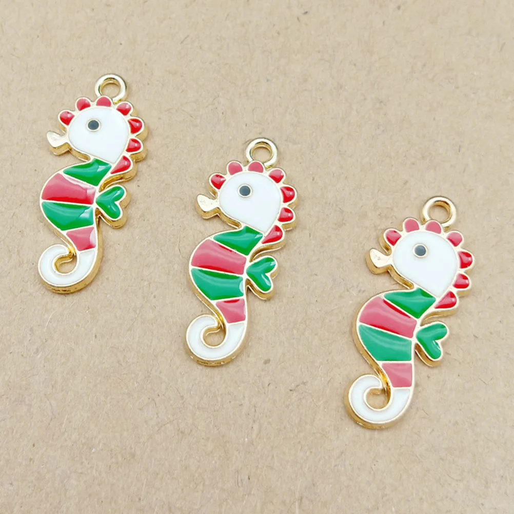 

30PCS DIY Sea Horse Pendant Cartoon Sea Horse Pendant Lovely Alloy Sea Horse Pendant Delicate Drip Oil Sea Horse Pendant