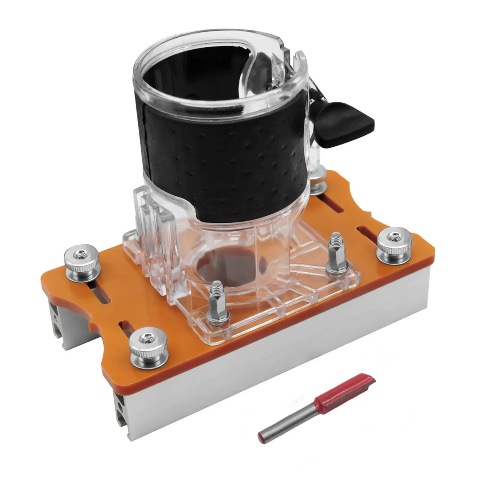2in1 Wood Router Slotting Locator Accurate Slotted Base Slotting Machine Bracket Edge Trimmer Milling Curve Cutting Tools