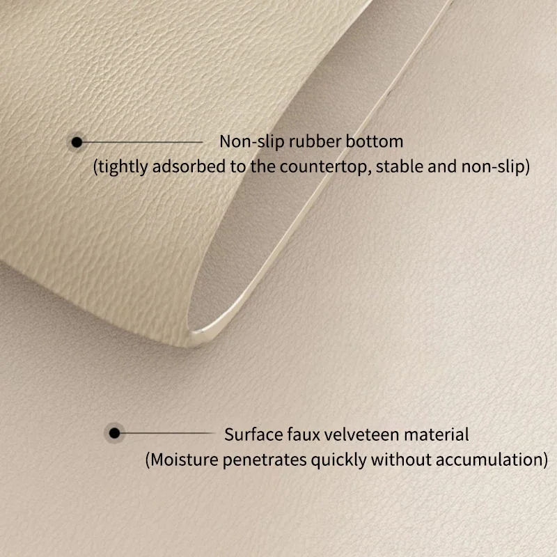 Rubber Drying Pad Anti Slip and Anti Scalding Kitchen Super Absorbent Mat Guard Countertop Protector Kitchen Coffee Machine Pads