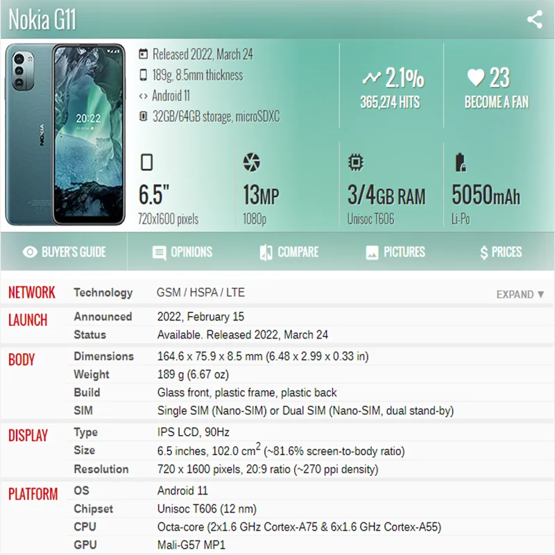 Pantalla AMOLED de 6.5'' para Nokia G21 LCD TA-1418, pantalla táctil y digitalizador, reemplazo para Nokia G11 LCD TA-1401 5