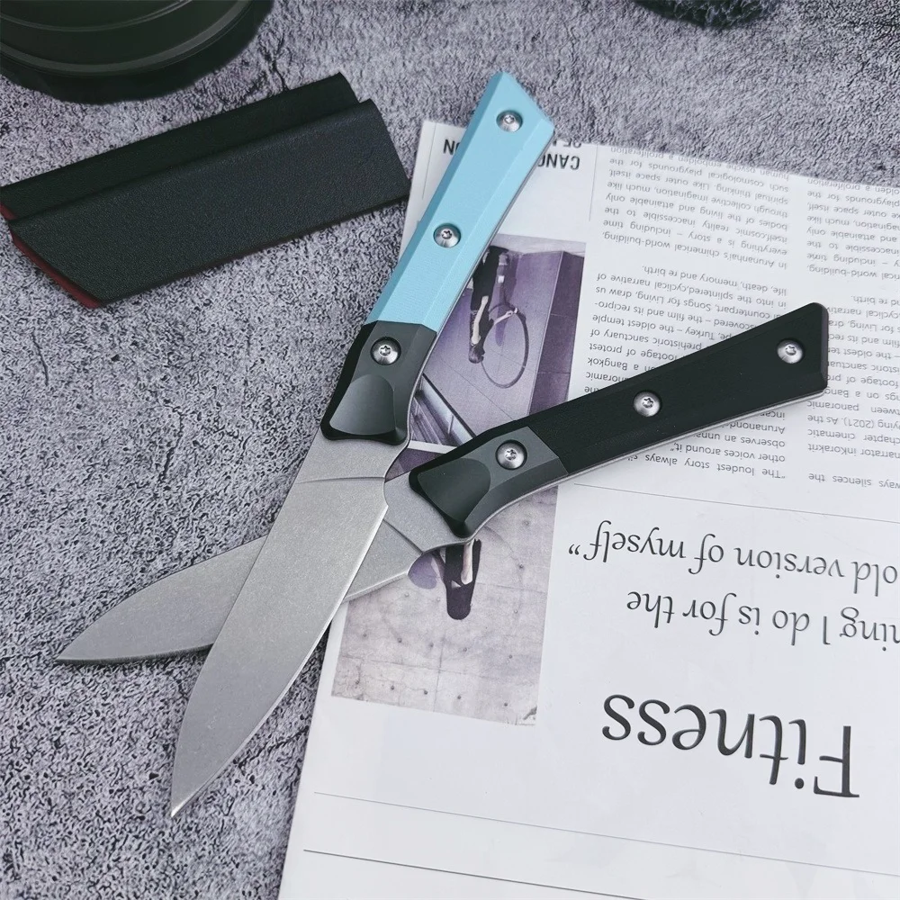 Outdoor Camping Barbecue Fruit Knife Fixed Blade 9Cr13Mov Blade T6 Aerospace Aluminum Handle Everyday Carry Knife Hiking