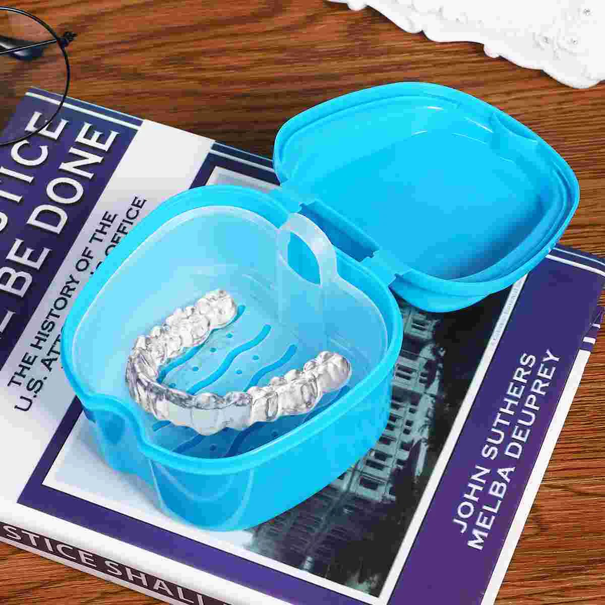 Dental Guard Container Sky-blue Case Convenient Storage Portable Sturdy Box