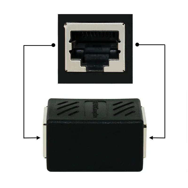ANPWOO RJ45 femmina a femmina porta rete Ethernet LAN Splitter connettore testa di trasferimento adattatore RJ45 accoppiatore CAT5 CAT6 Sockt