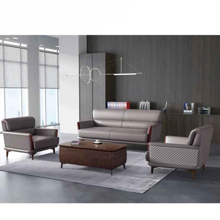 Modern style office sofa set office furniture sofa chesterfield I shaped salon furniture couch set office furniture